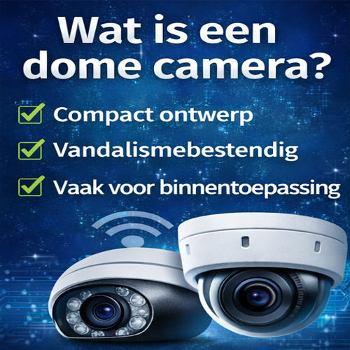 Dome camera binnenkant uitgelegd