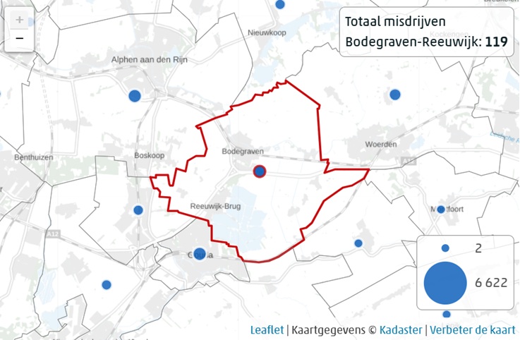 Woninginbraak per gemeente