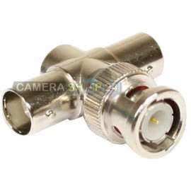 BNC 50ohm 2x female bnc male T-stuk - bncc12