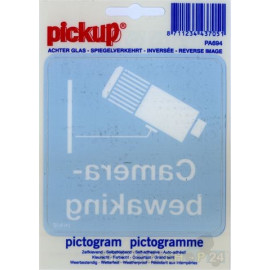 Pickup vinyl sticker camera bewaking gespiegeld - sk9