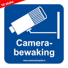 Vinyl sticker camerabewaking - 50x50mm - UV coating - 10 stuks - sk5010