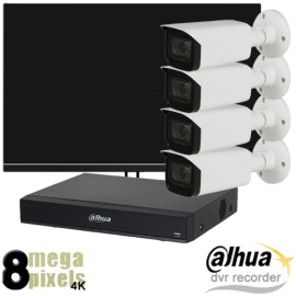Compleet camerasysteem camerabewaking 4K 8 megapixel *pakket met 4 camera's - cs4