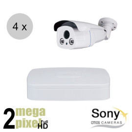 Full HD CVI camerasysteem - Dahua recorder - 60m nachtzicht - motorzoom - 4 camera's - cvs473