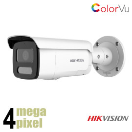 Hikvision 4 megapixel 2.8MM ColorVu 2.0 Bullet - SD-kaart slot - Audio & Strobe - DS-2CD2T47G2-LSU/SL