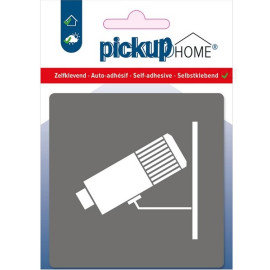 Pickup pvc bordje cameratoezicht grijs - skp8