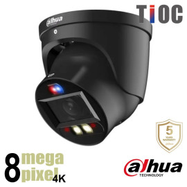 Dahua 4K IP dome - 50m - motorzoom - Full Color - TiOC - HDW3849H-ZAS-PV-B