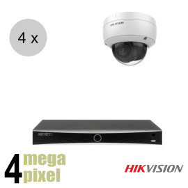 Hikvision Acusense 4MP IP camerasysteem met 4 camera's - hik003
