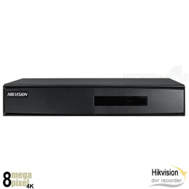Hikvision 4K 4 kanaals DVR - 4 IP kanalen - 1x audio - H7104MH
