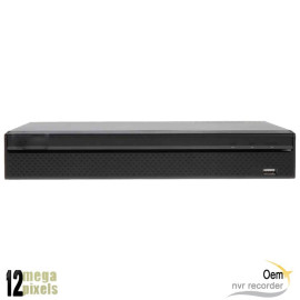 Dahua OEM 12 MP 16 kanaals NVR recorder - 16 x PoE - 2x harddisk - NVR3216
