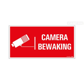 Pickup pvc bordje camerabewaking rood - skp7