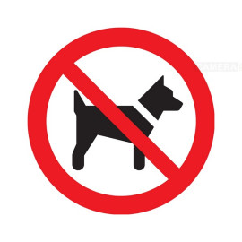 Pickup vinyl sticker verboden voor honden - sk22