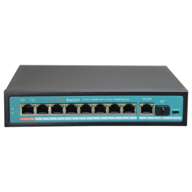 Dahua OEM PoE switch 120W - Unmanaged - 8 poorten + 2 uplink - tot 1000Mbps - SW1008-GF-120-HIPOE