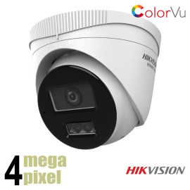 Hikvision 4 megapixel ColorVu dome camera - witte LEDs - microfoon - T249HA