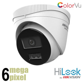 Hikvision HiLook 6MP ColorVu dome camera - witte LEDs - microfoon - T260HA-LU
