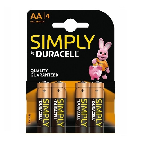 Paragraaf tunnel mat Duracell AA batterijen 4 stuks - bat2