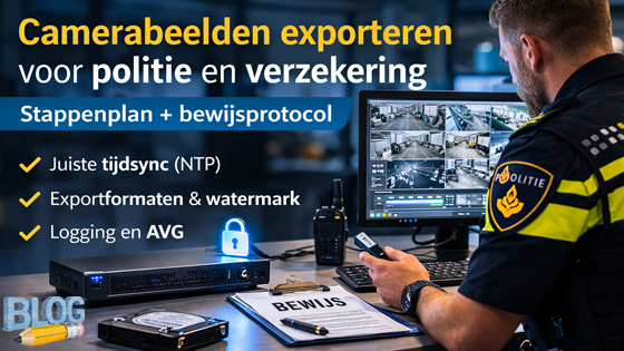Camerabeelden exporteren voor politie/verzekering: bewijs