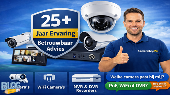 Waarom een beveiligingscamera kopen bij Camerashop24? 