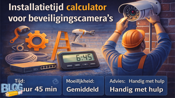 Installatietijd calculator voor beveiligingscamera’s