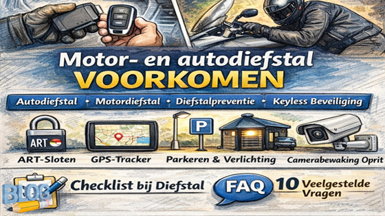 Motor- en autodiefstal voorkomen: tips, checklist & FAQ 