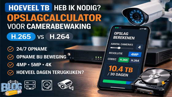 Hoeveel TB heb ik nodig? Opslagcalculator camerabewaking. 