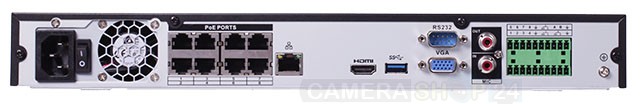 8ch ip camera uhd 4k nvr recorder back