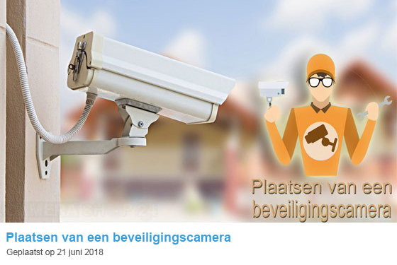 Plaatsen van een beveiligingscamera