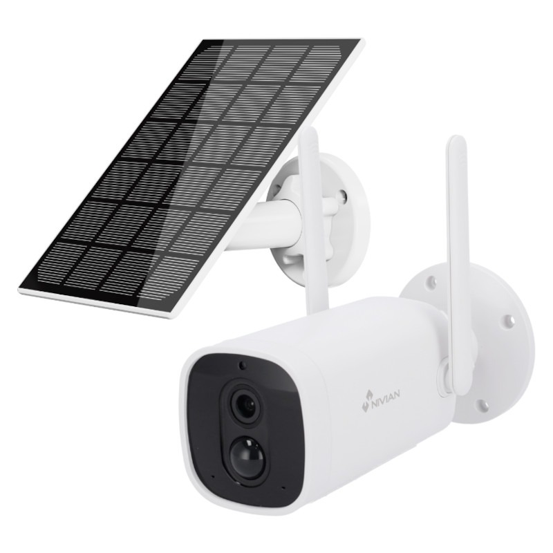 Nivian 2MP Solar Wi-Fi IP Camera | Batterij & PIR Detectie – 06BATSOLAR