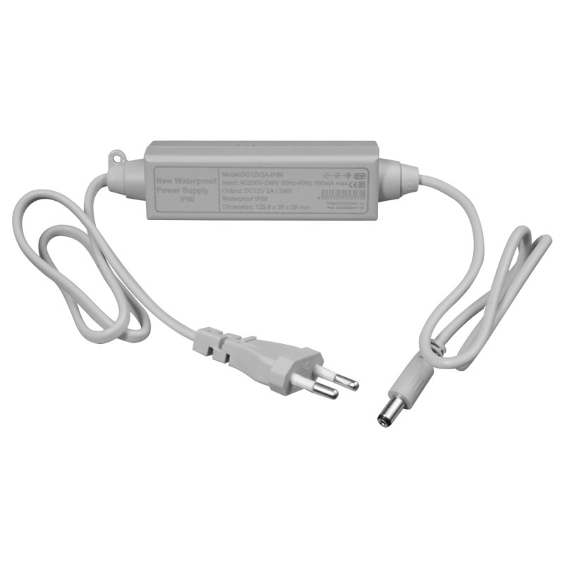 12V 2A DC Buiten Adapter – Waterdicht | Voor Buiten Elektronica-12VDC2A-IP66