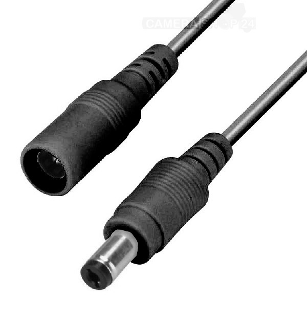 12 volt verlengkabel - 2 meter - zwart - ved20