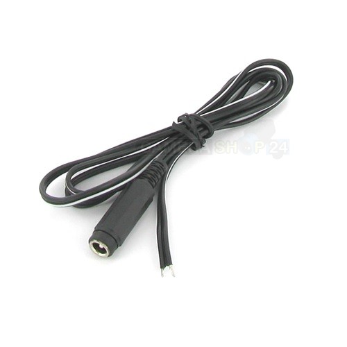 12 volt stekker female + draad - ved2