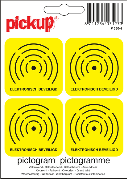 Pickup vinyl sticker elektronisch beveiligd 4in1- sk8
