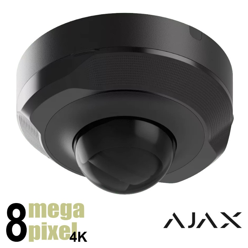Ajax 4K IP dome camera - 30m - 2.8mm - SD-kaart slot - microfoon - AI - DC8-28-B