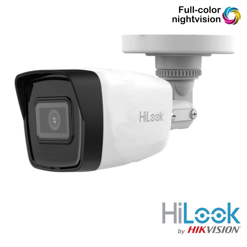 Hikvision HiLook 4MP ColorVu bullet camera - witte LEDs - microfoon - B140HA-LUC