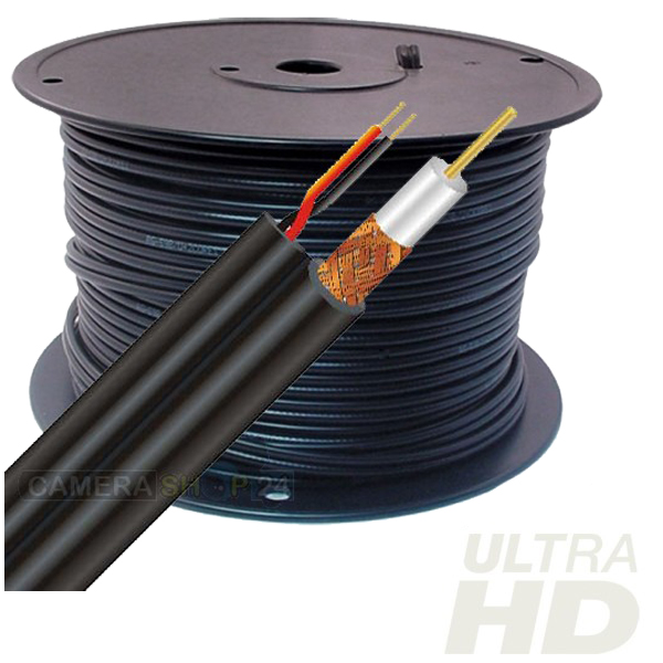 100 meter combi coax / 12v kabel analoog/cvi/tvi/ahd -  cck7