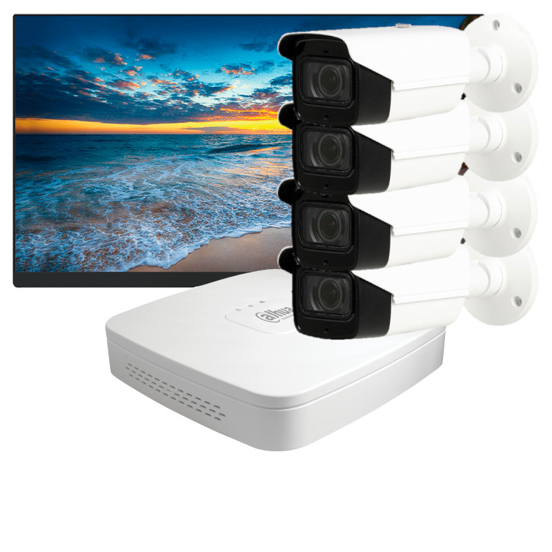 Compleet pakket camerabewaking 5 megapixel - pakket met 4 camera's en alle toebehoren - cs3