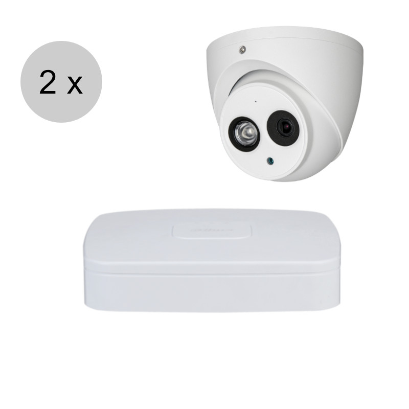 Dahua OEM Full HD CVI camerasysteem - 50m nachtzicht - 2 camera's - cvs260