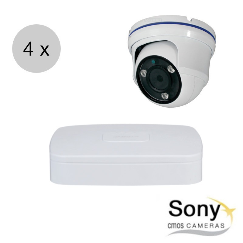 Full HD CVI camerasysteem - Sony sensor - Dahua recorder - 40m nachtzicht - motorzoom - 4 camera's - cvs477