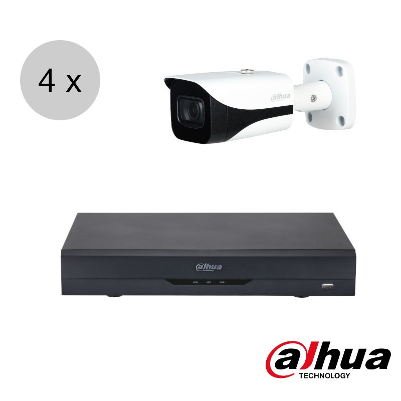 Dahua 5 megapixel CVI camerasysteem - 40m nachtzicht - starlight - 4 camera's - cvs478