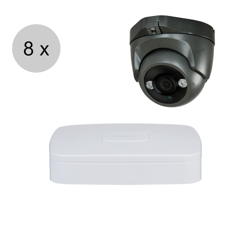 Full HD CVI camerasysteem - 20m nachtzicht - Sony sensor - Dahua recorder - 8 camera's - cvs875