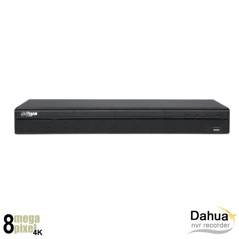 Dahua 4K 8 kanaals NVR recorder - SMD - 8x PoE - NVR4108HS-P-4KS3Q