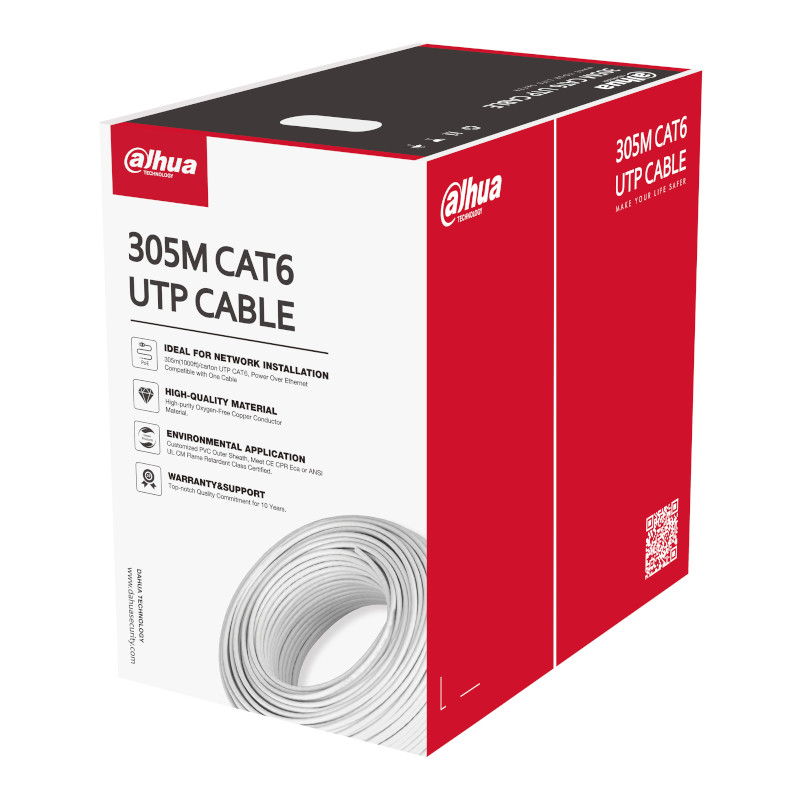 Dahua UTP-kabel op rol - 305 meter - CAT6 - utpr920I