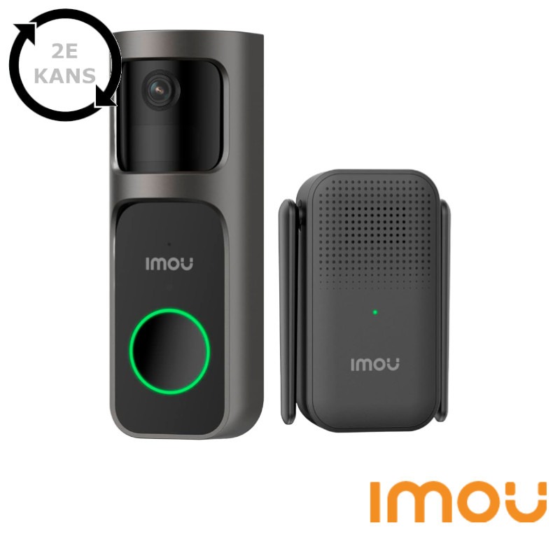 2e kans: Imou 3MP wifi deurbel kit - smart-tracking - audio - SD slot - DB-2SP-3T0WK