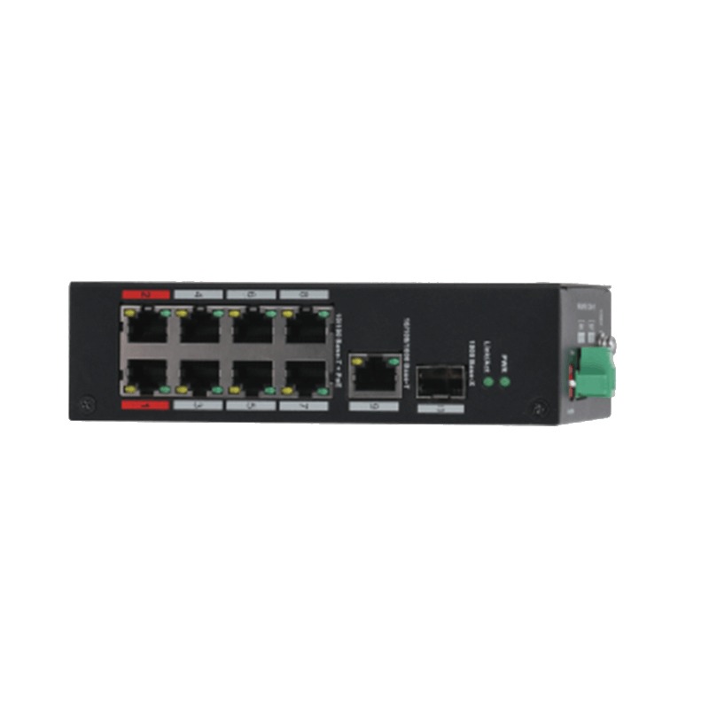 Dahua PoE switch 96W - Unmanaged - 8 poorten + 2 uplink - tot 100Mbps - PFS3110-8ET-96