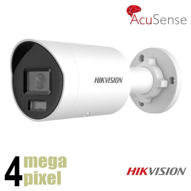 Hikvision 4MP AcuSense IP camera - 2.8mm - 40m nachtzicht - DarkFighter - microfoon - 2CD2046G2H-IU