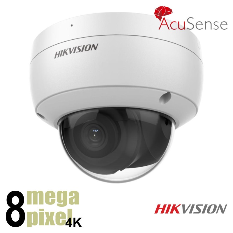 Hikvision 4K AcuSense IP camera - 2.8mm - 30m nachtzicht - DarkFighter - microfoon - 2CD2186G2-ISU