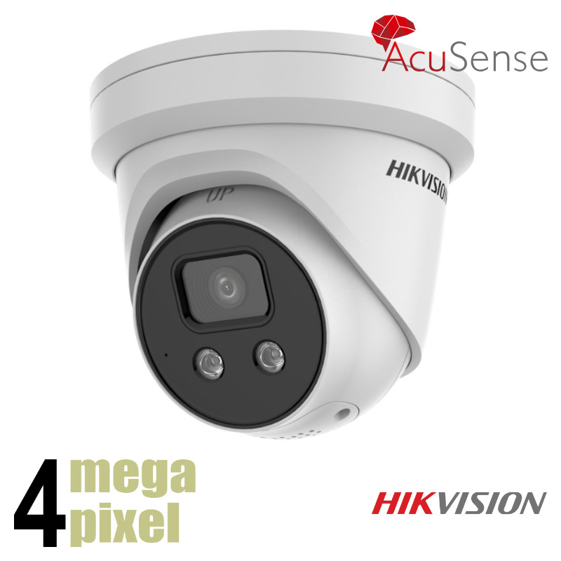 Hikvision 4 megapixel slimme camera - microfoon - speaker - starlight - DS2346-ISU/SL
