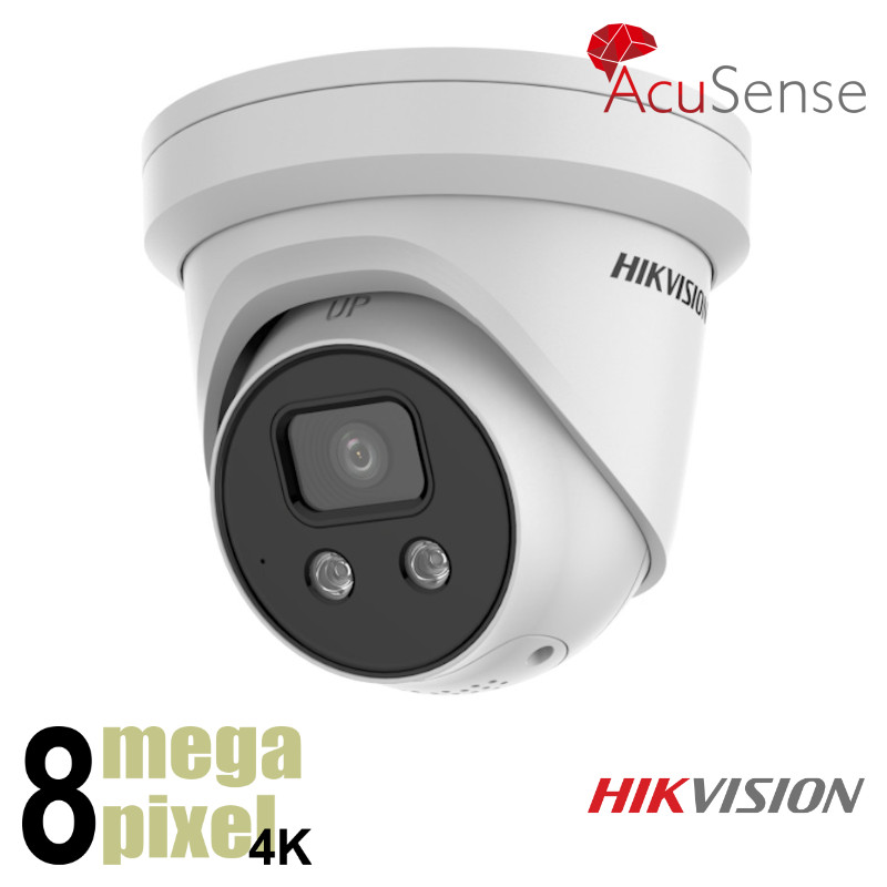 Hikvision 8MP slimme dome met microfoon en speaker - starlight - DS2386-ISU/SL