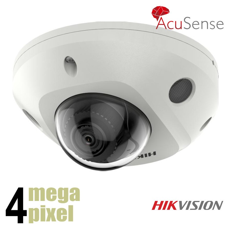 Hikvision 4MP AcuSense IP camera - 2.8mm - 30m nachtzicht - DarkFighter - microfoon - 2CD2546G2-IS