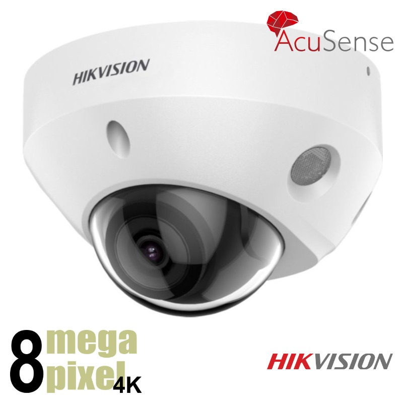 Hikvision 4K AcuSense IP camera - 2.8mm - 30m nachtzicht - DarkFighter - microfoon - 2CD2586G2-IS