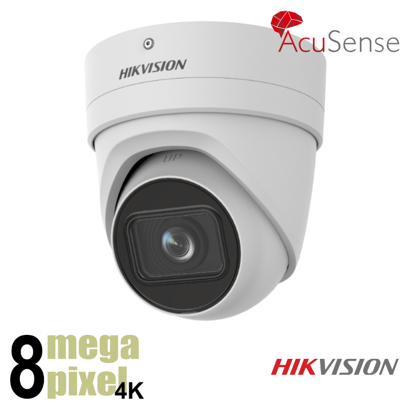 Hikvision 4K AcuSense IP Dome Camera -  2,8-12mm - Micro-SD slot - DS-2CD2H86G2-IZSW